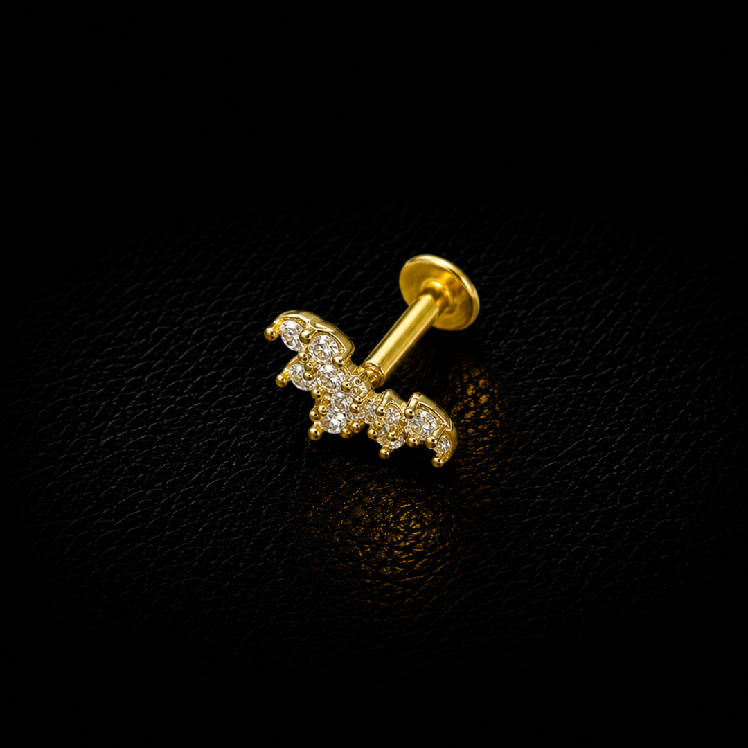 Crystal Vine Gold-Plated Silver Nosepin
