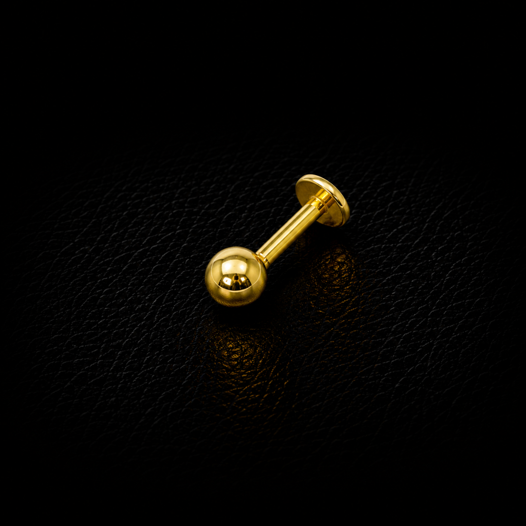Classic Golden Ball Gold-Plated Silver Nosepin