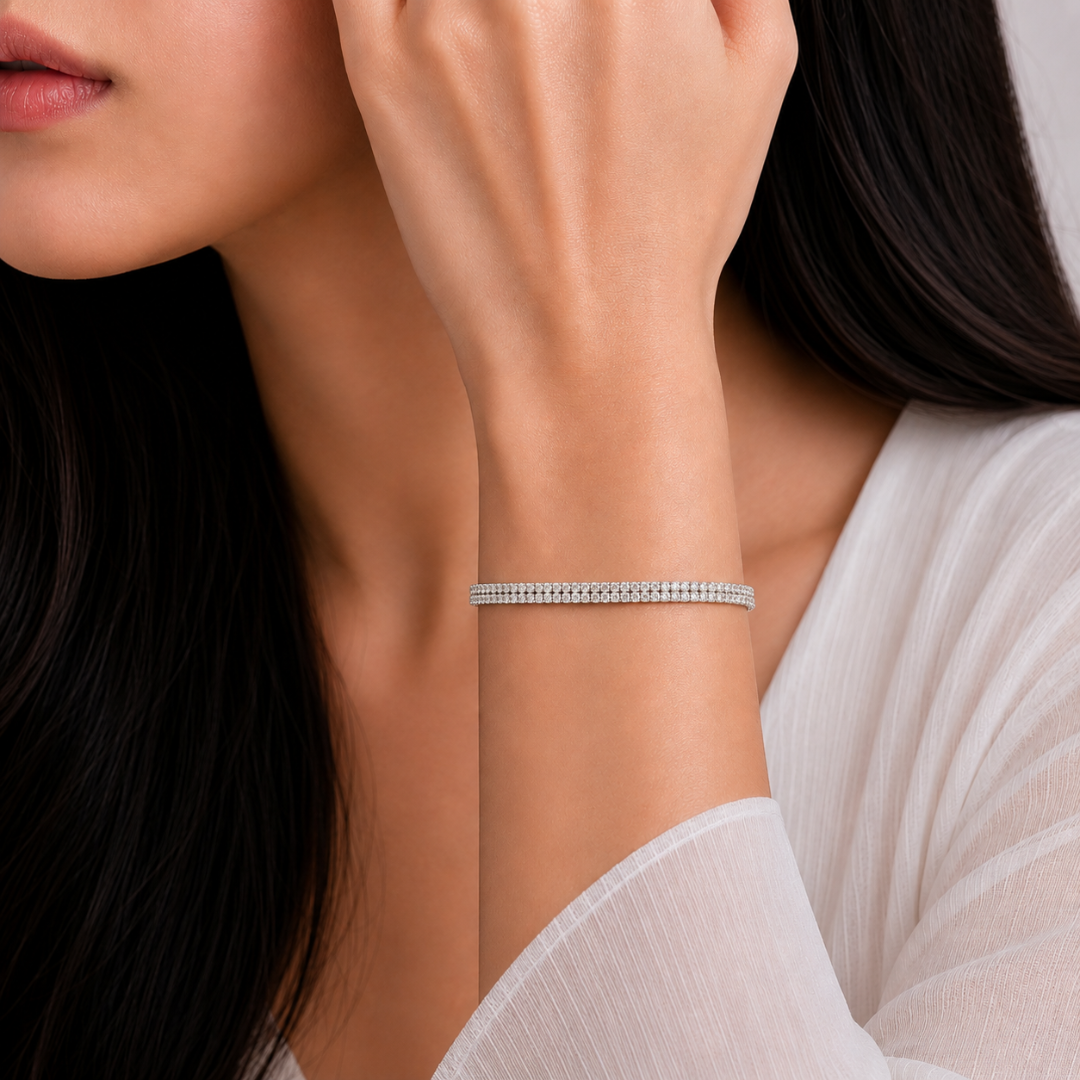 Eternal Shine 92.5 Sterling Silver Tennis Bracelet