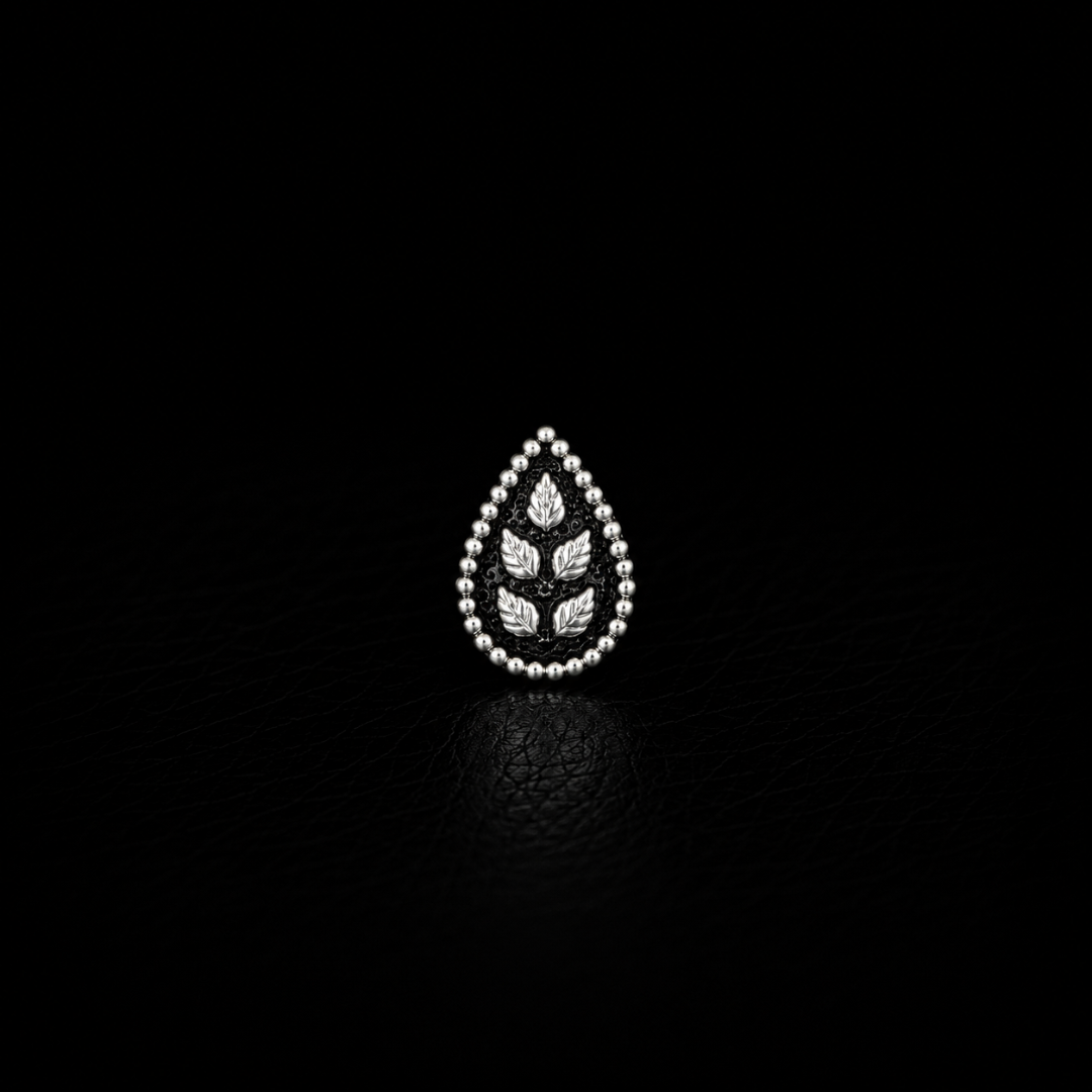 92.5 Sterling Silver Antique Paisley Nose Pin