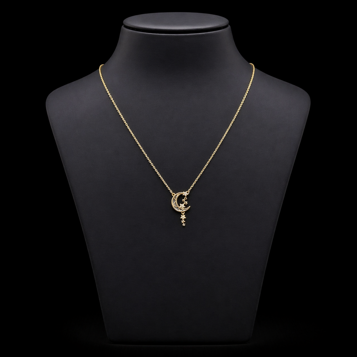 Moonlit Starfall Silver Necklace