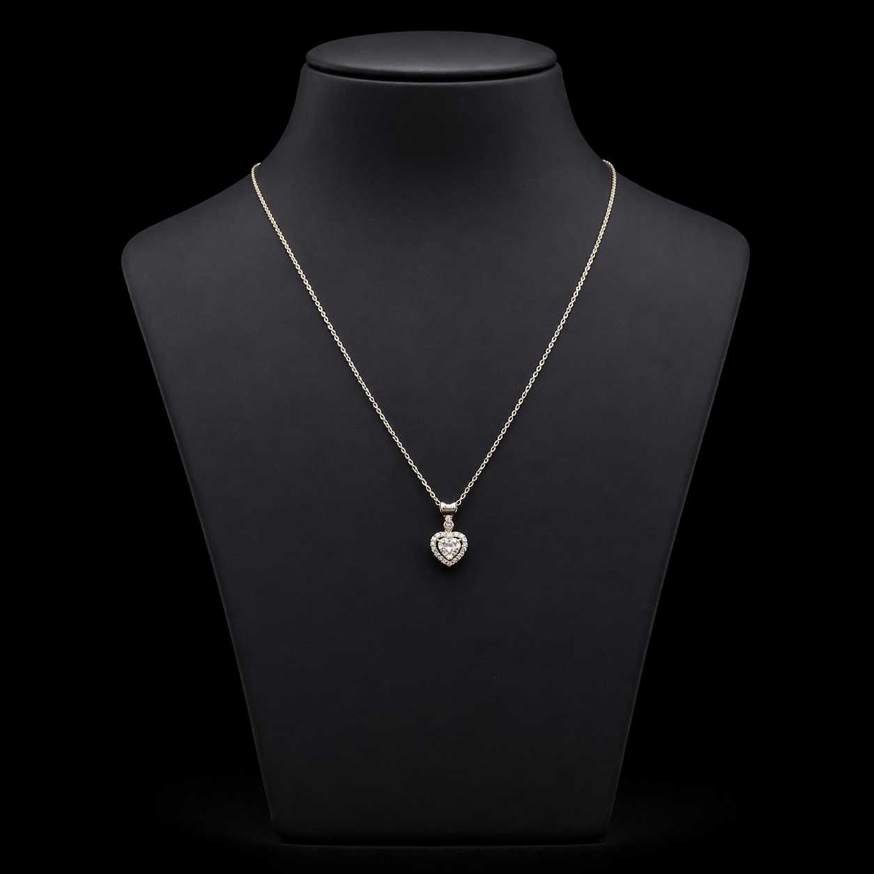 Celeste Heart Silver Necklace