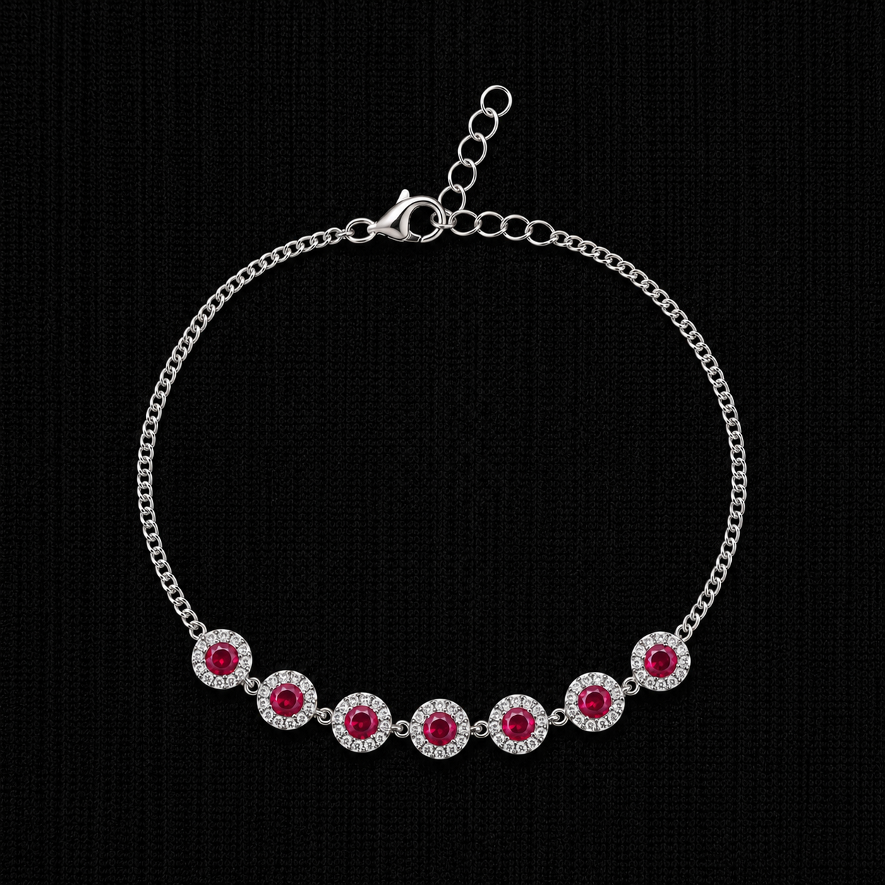 Ruby Radiance 92.5 Sterling Silver Bracelet