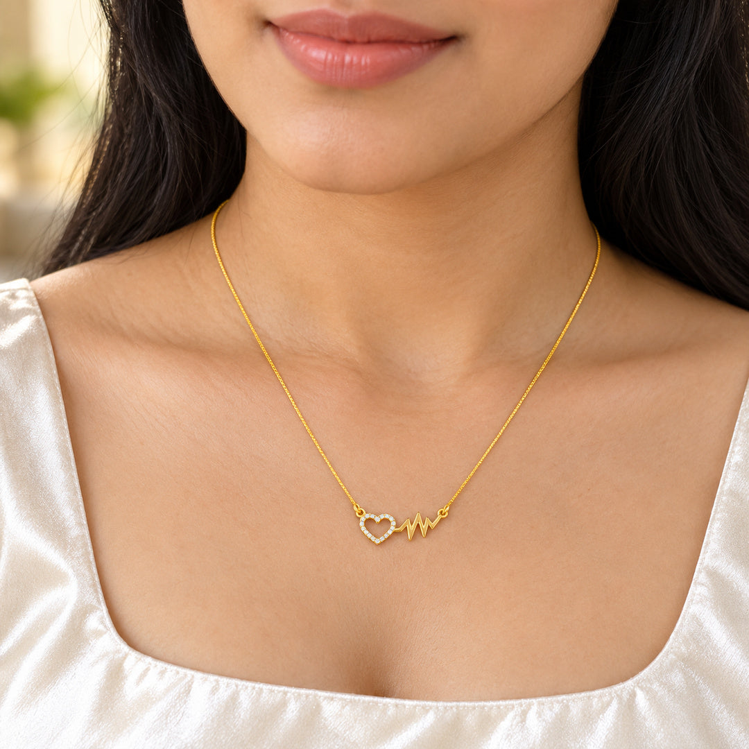 Diamond Heartbeat Necklace