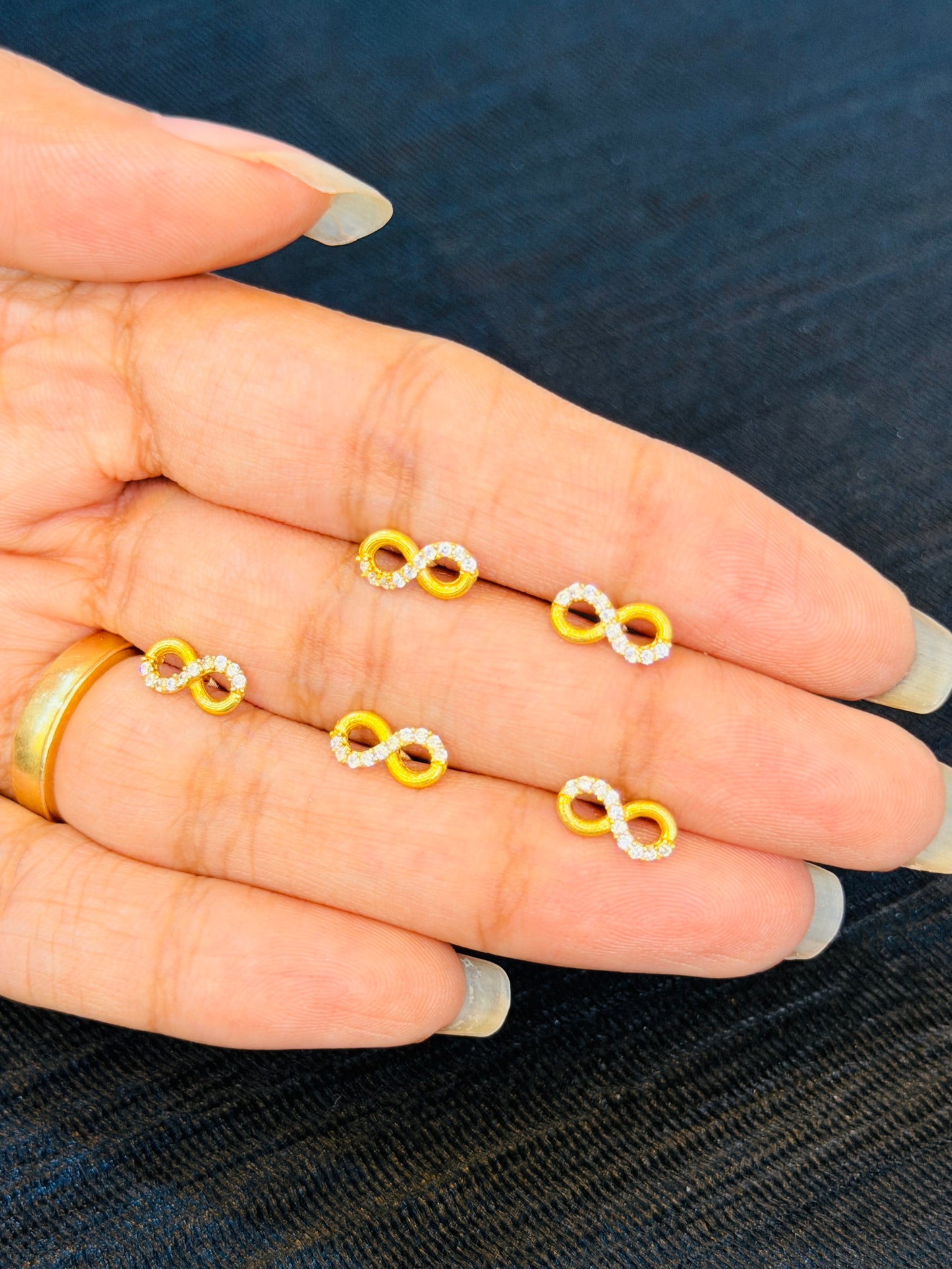 Infinity Spark Gold-Plated 92.5 Sterling Silver Nose Pin