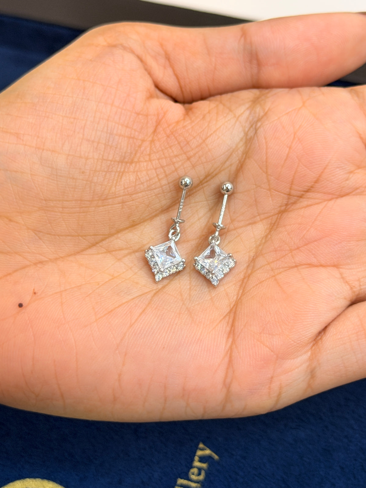 Celeste Princess Cut Sterling Silver Bugadi