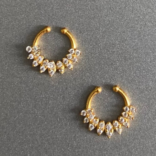 Gold Sparkle Septums – Non-Pierced Ethnic Jewelry