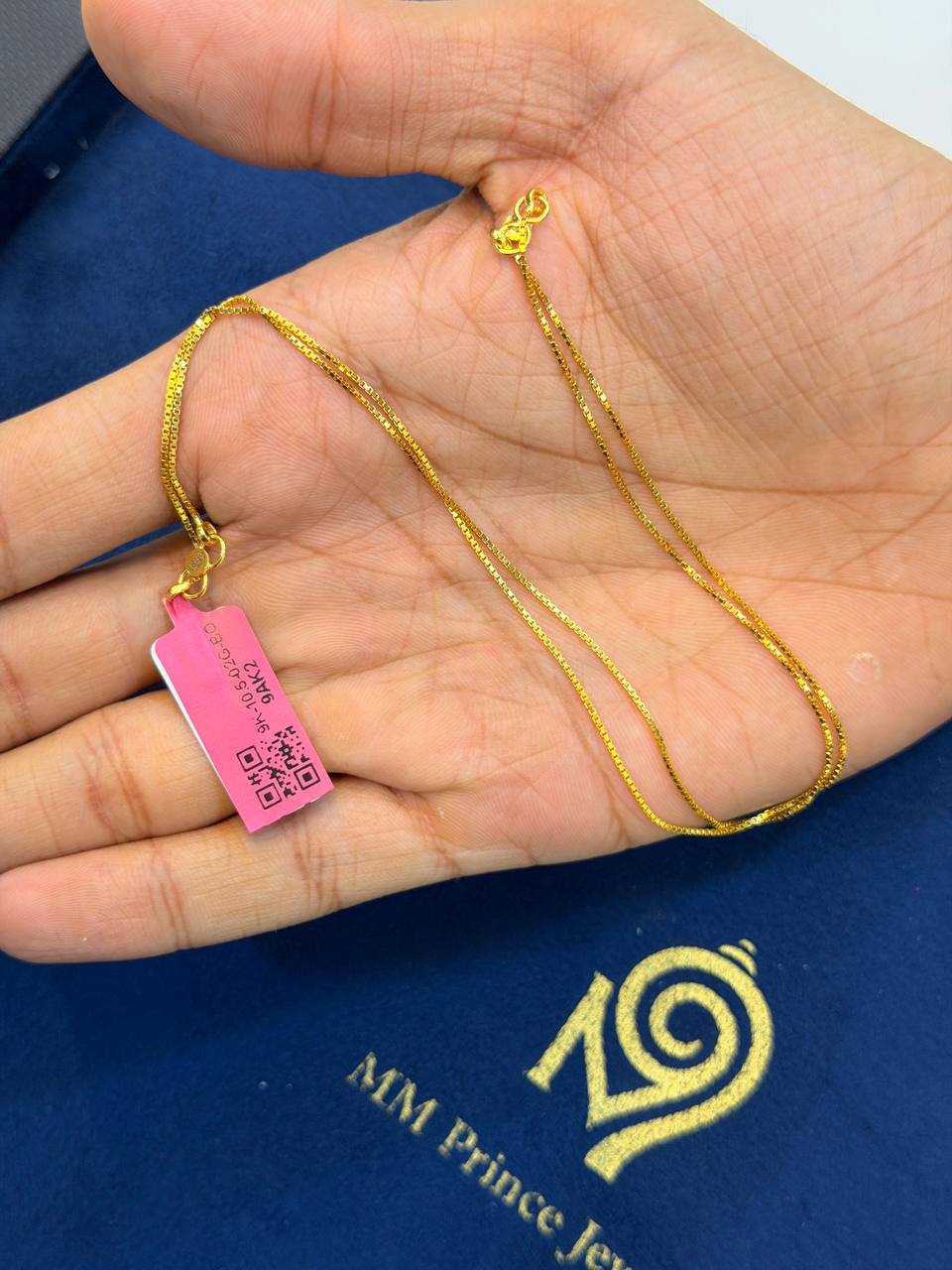 9K Gold Classic Box Chain Anklet