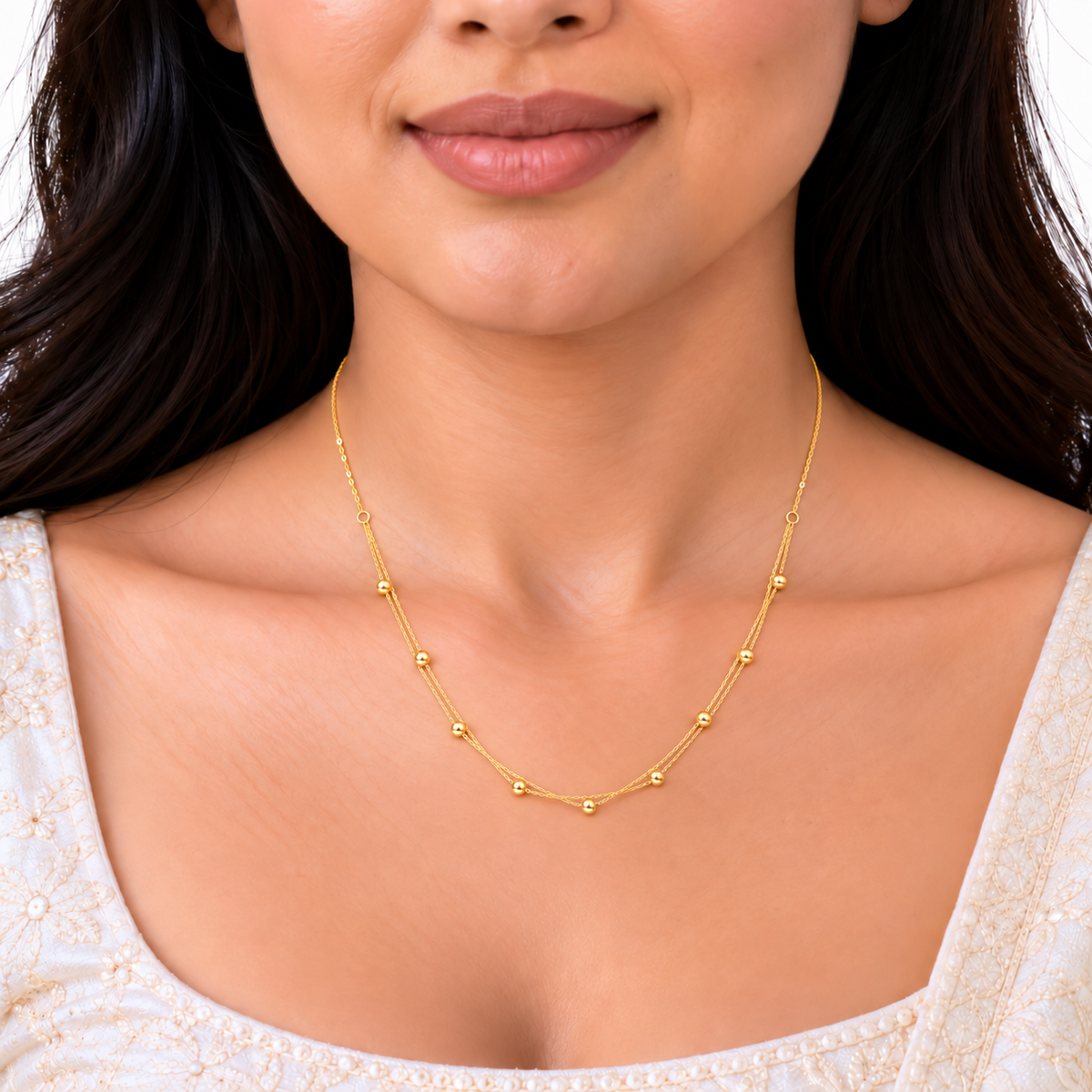 18K Gold Layered Ball Chain – 18 Inch