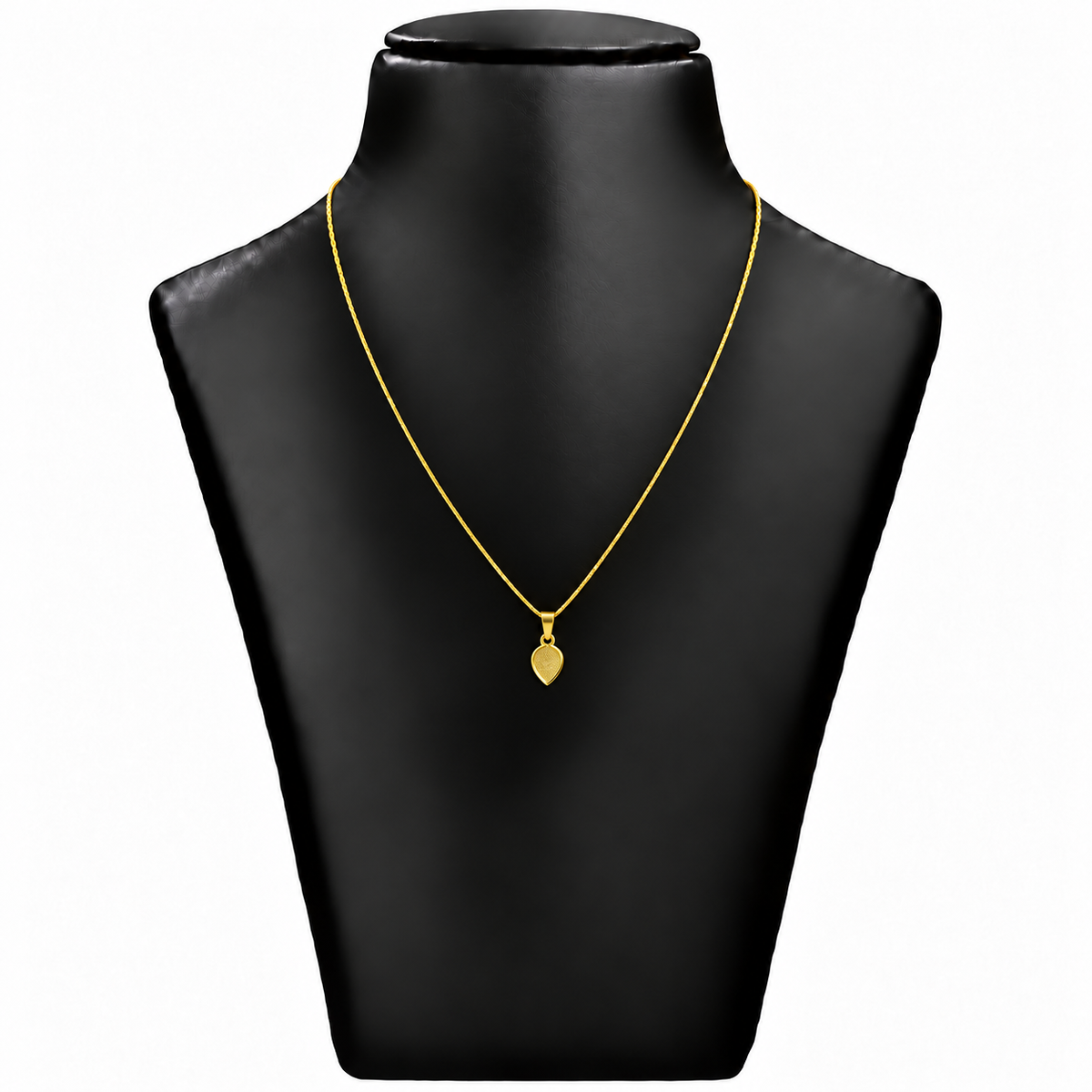 9K Gold Textured Teardrop Thali Chain
