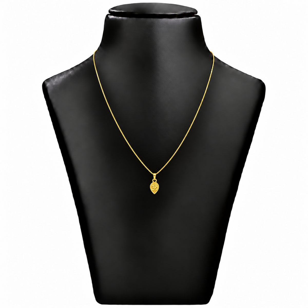 9K Gold Om Teardrop Thali Chain