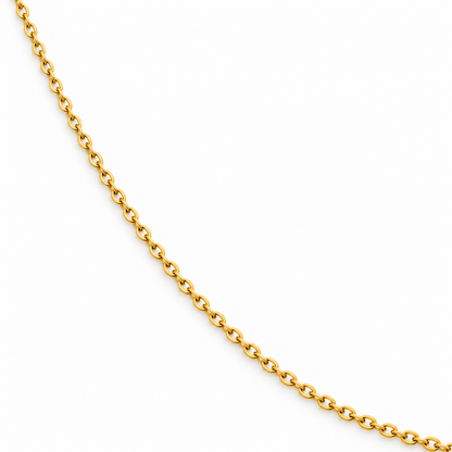 18K Gold Delicate Classic Oval Link Chain – 18 Inch