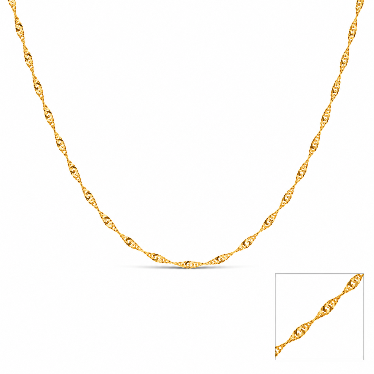 9K Gold Disco Chain 2.380 Gram