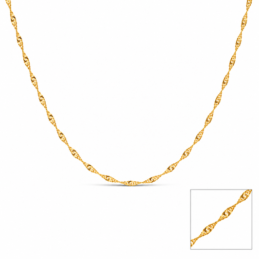 9K Gold Disco Chain 2.380 Gram