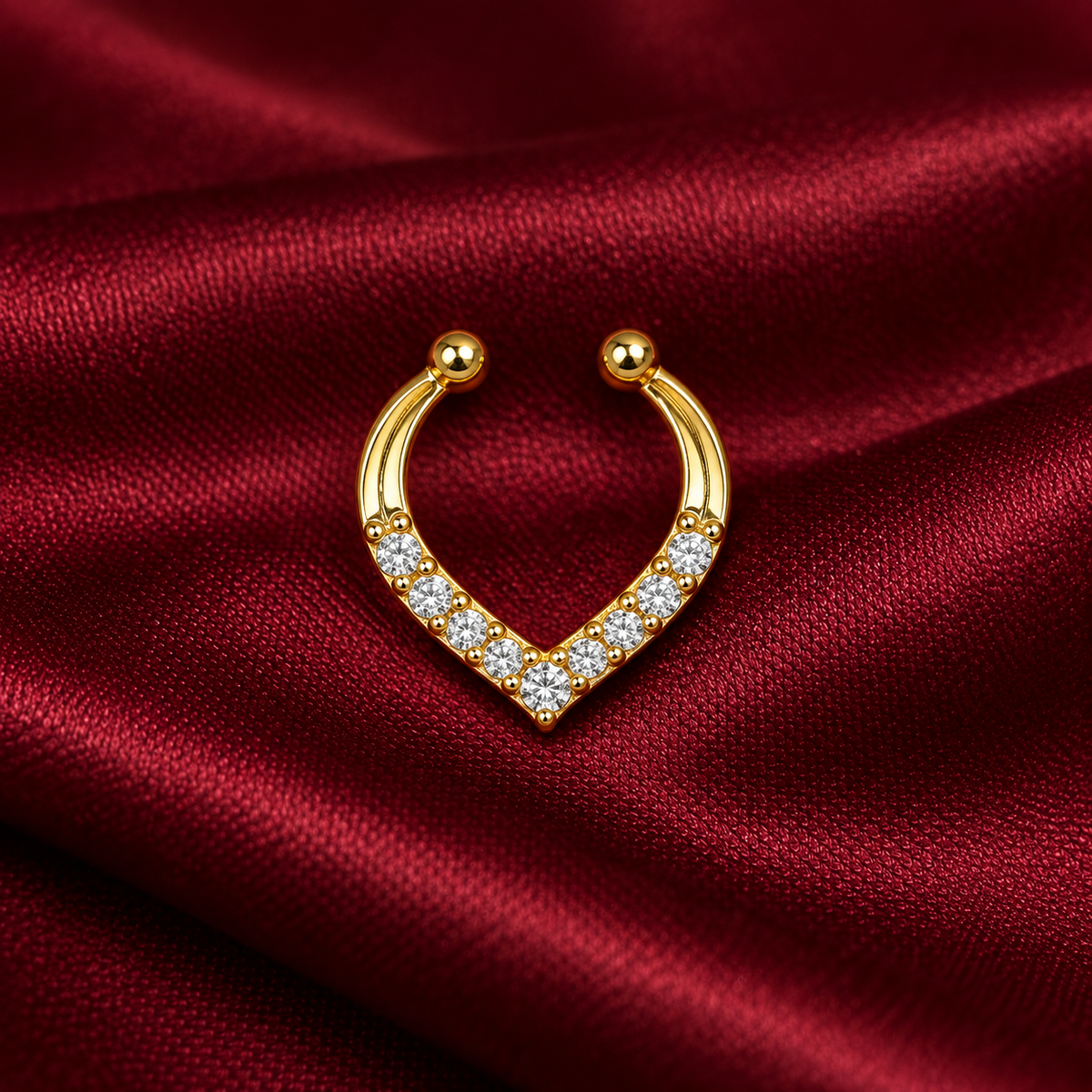 Diamond V-Curve Golden Septum