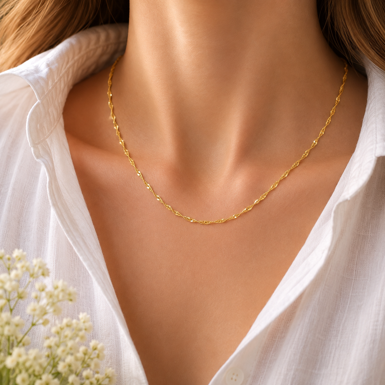 9K Gold Disco Chain 2.380 Gram