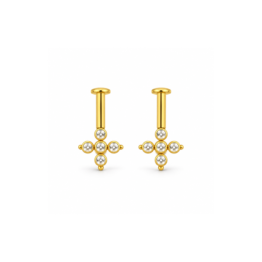 Golden Crystal Cross Bugadi