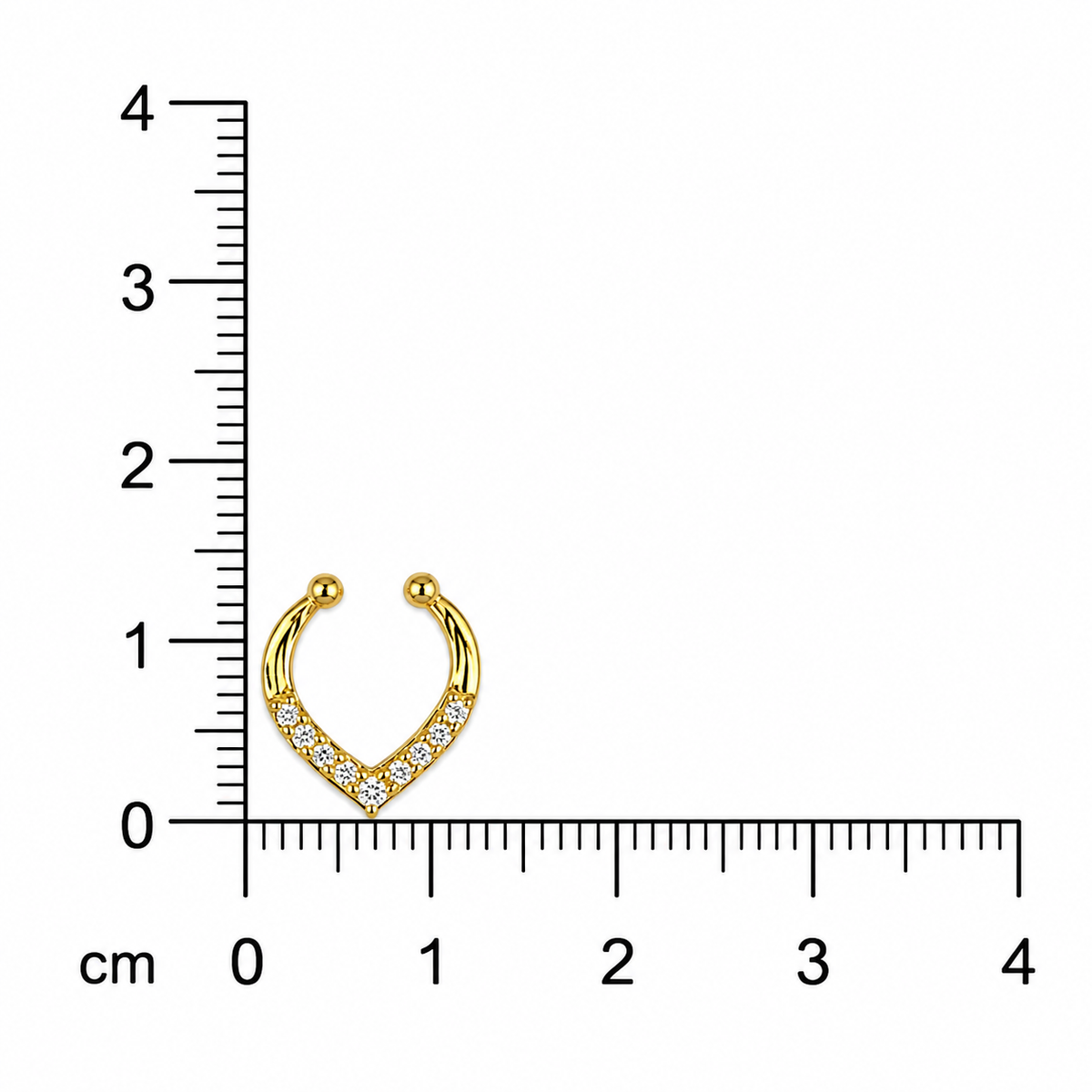 Diamond V-Curve Golden Septum