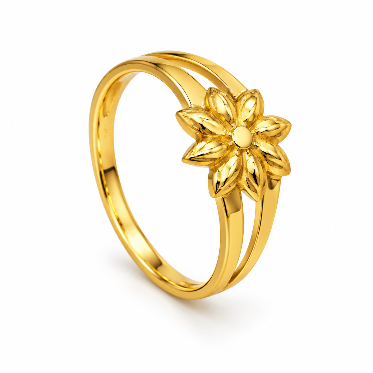 9K Gold Daisy Ring Size 11