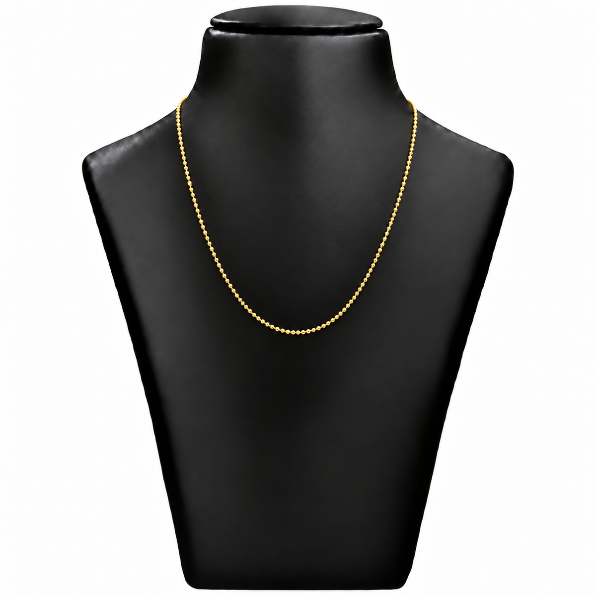 18K Gold Beaded Chain