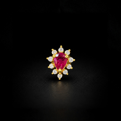Bloom Golden Silver NosePin