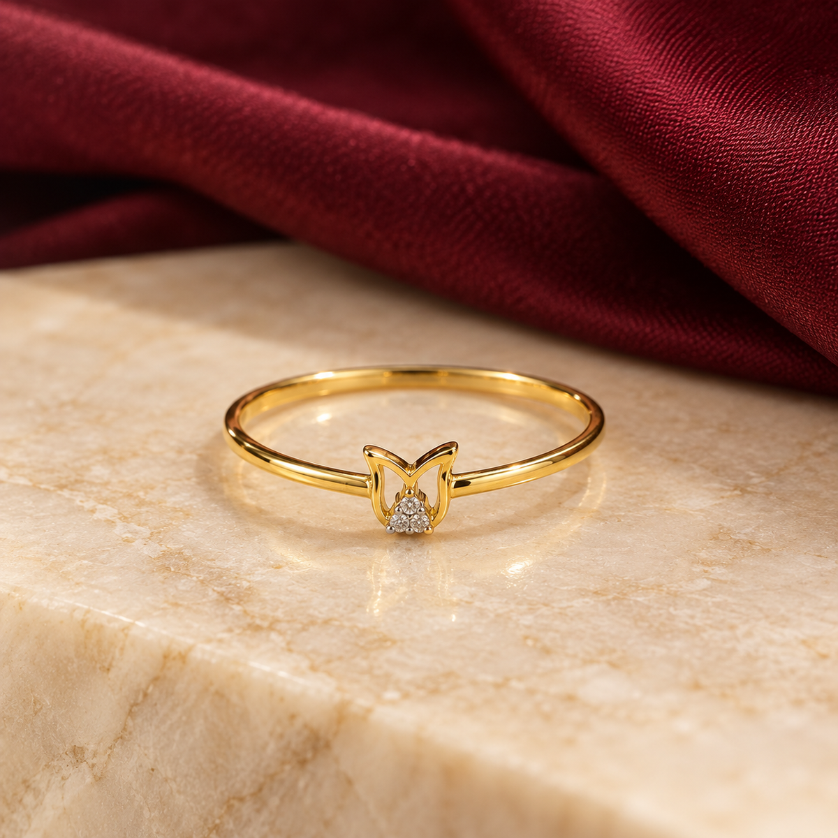 9K Gold Charm Ring Size 11