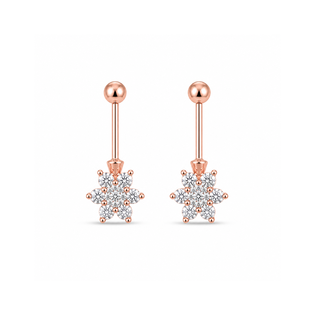 Rose Blossom Sterling Silver Bugadi