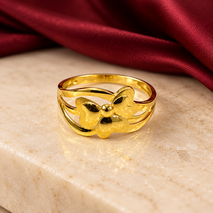 9K Gold Petal Ring Size 16