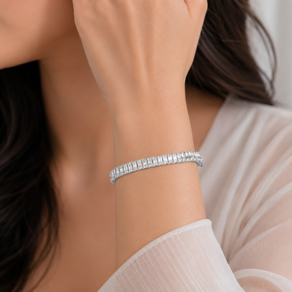 Celestial Spark 92.5 Sterling Silver Tennis Bracelet