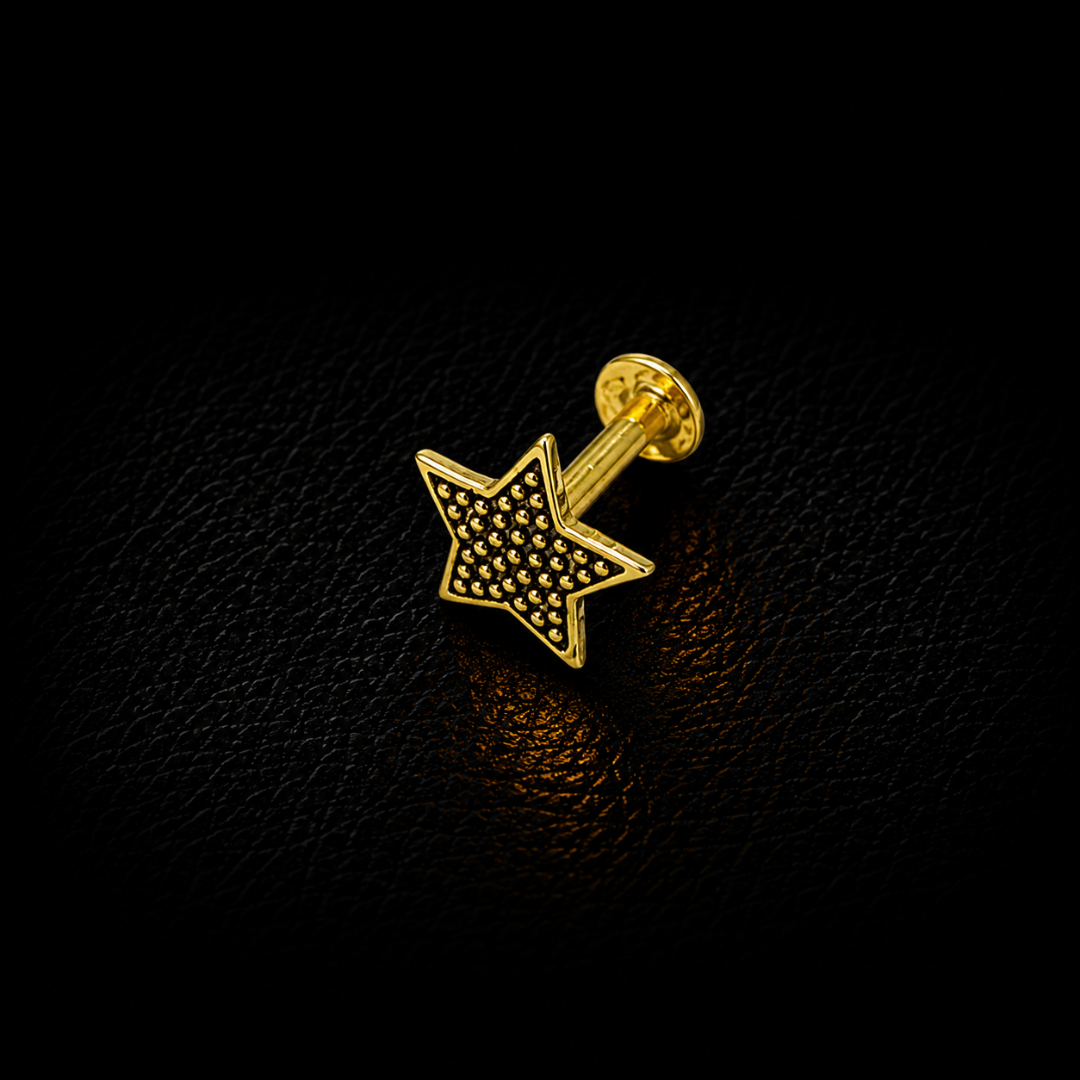 Golden Stardust Gold-Plated Silver Nosepin