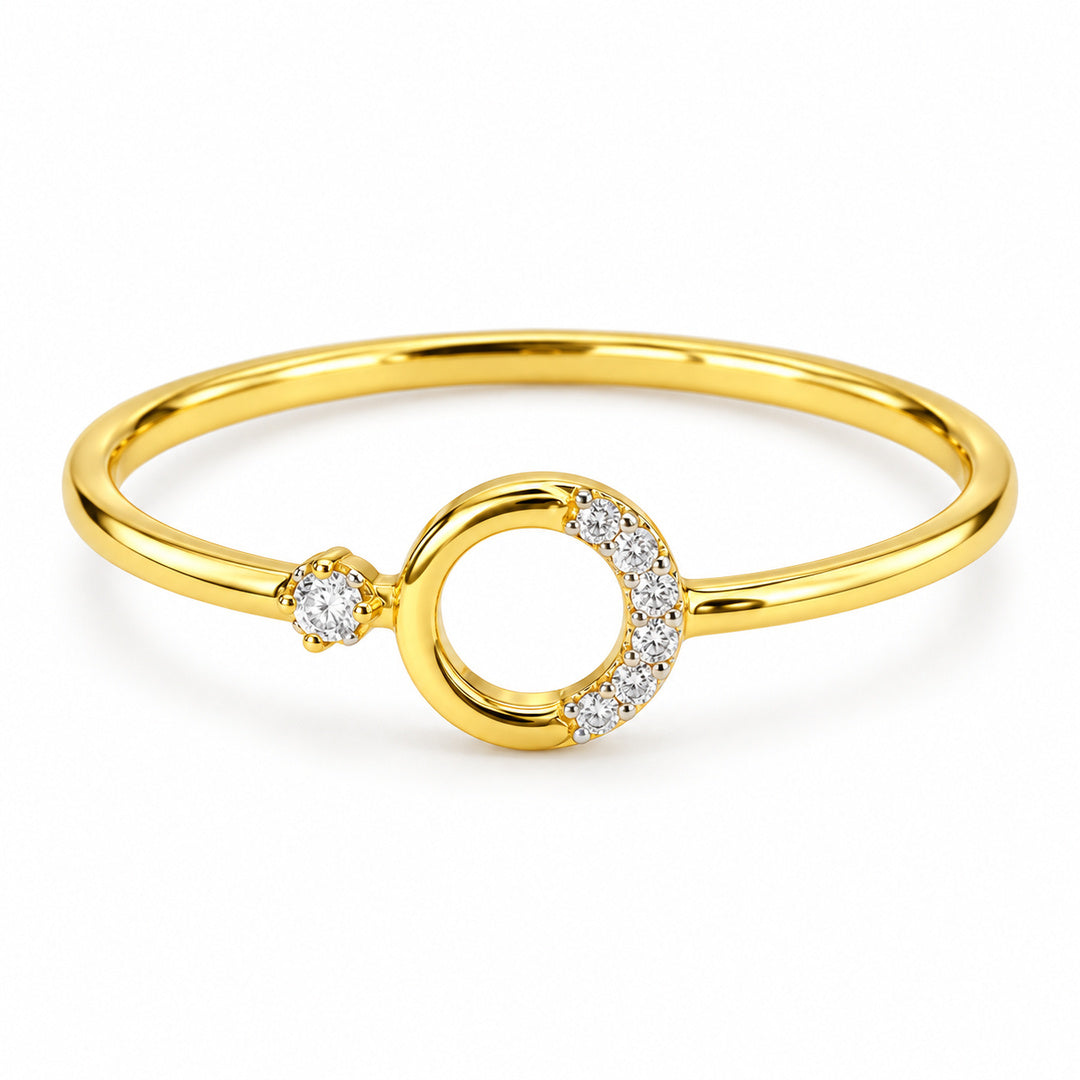 9K Gold Celestial Ring Size 13