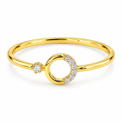 9K Gold Celestial Ring Size 13