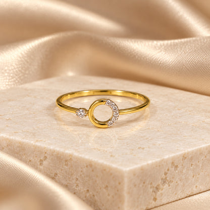 9K Gold Celestial Ring Size 13