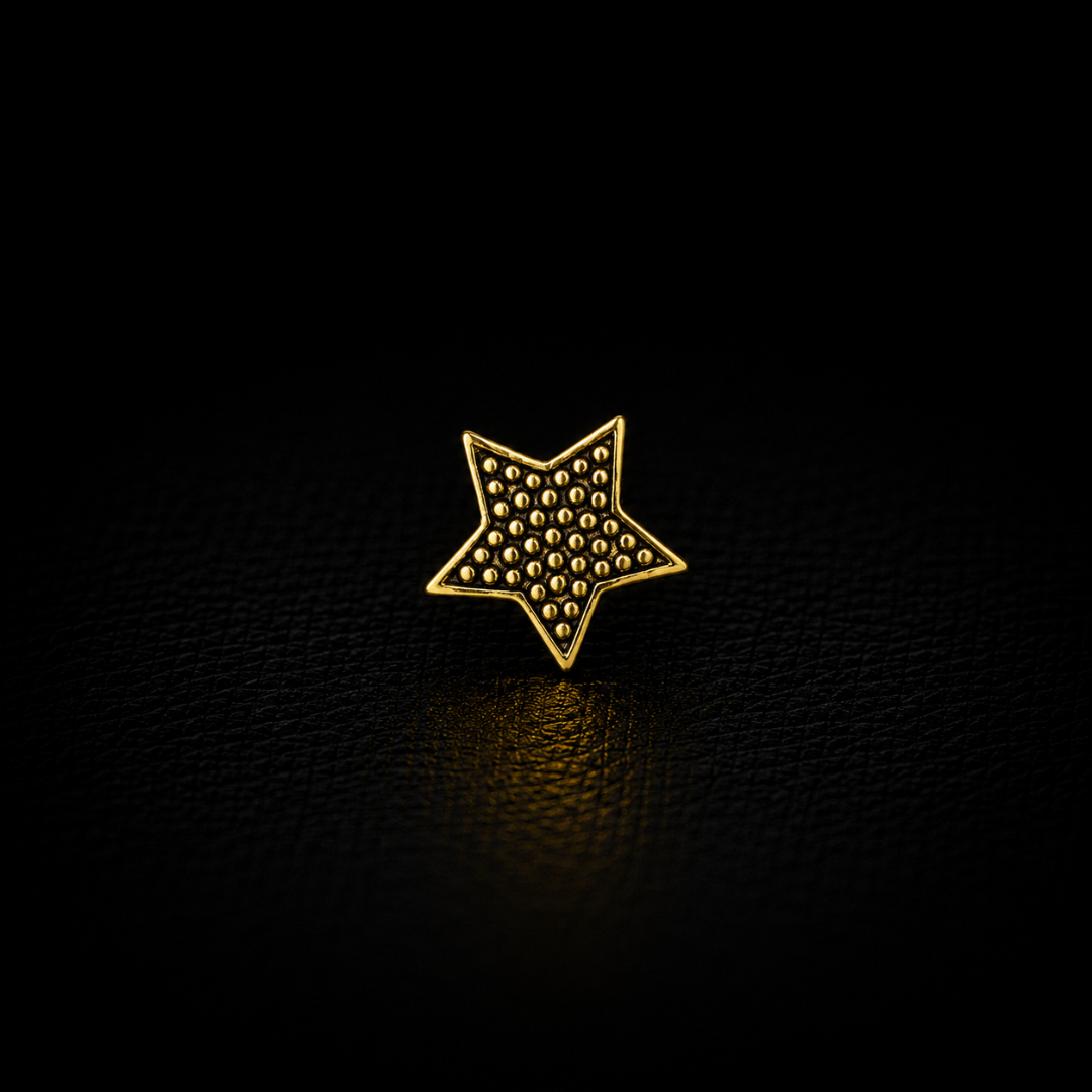 Golden Stardust Gold-Plated Silver Nosepin