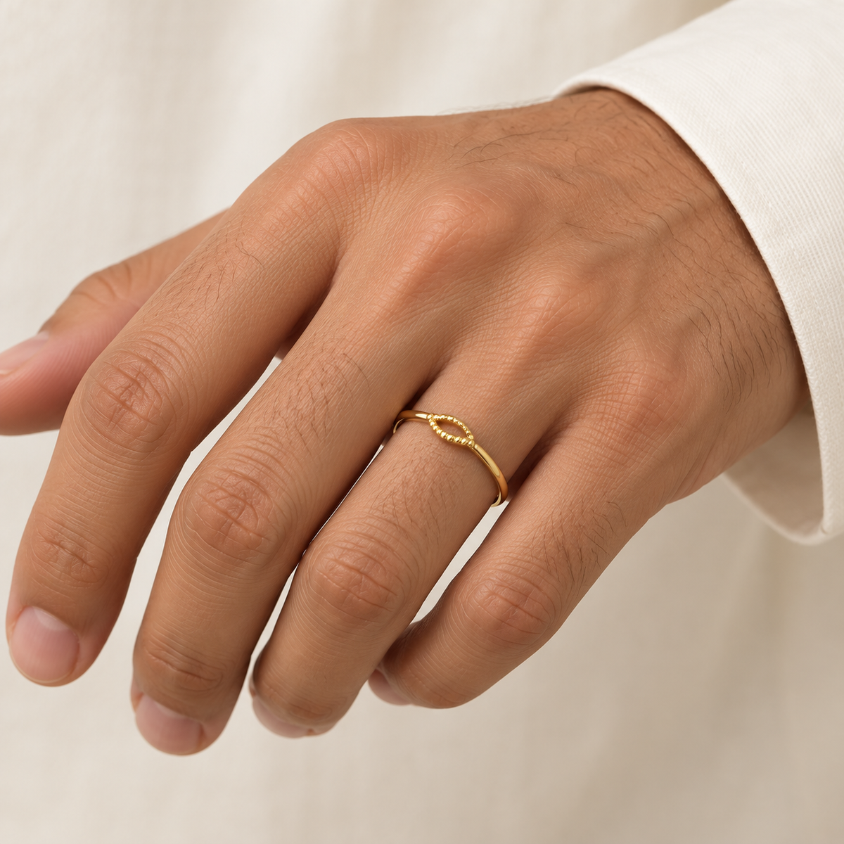 9K Gold Twist Ring Size 13