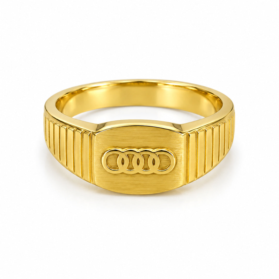 9K Gold Signet Ring Size 21
