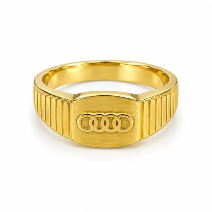 9K Gold Signet Ring Size 21