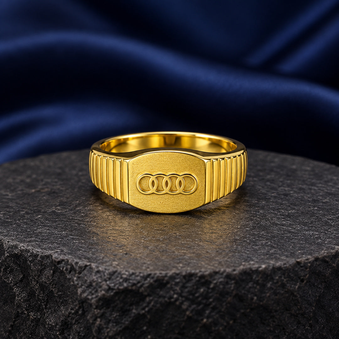 9K Gold Signet Ring Size 21