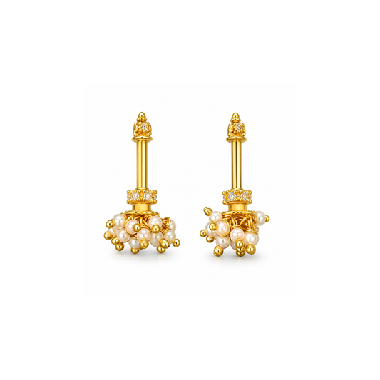 Royal Pearl Cluster Golden Bugadi