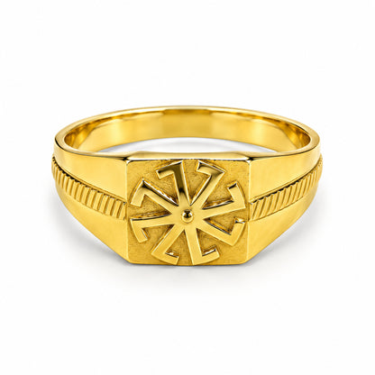 9K Gold Signet Ring Size 22