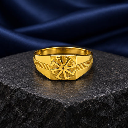9K Gold Signet Ring Size 22