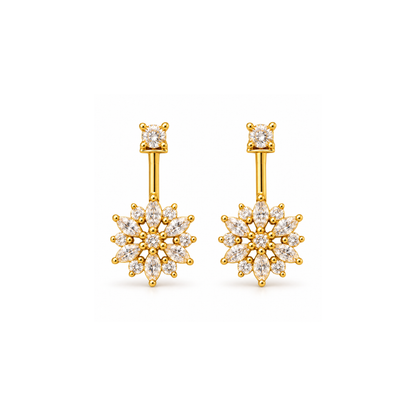 Crystal Floral Bloom Golden Bugadi