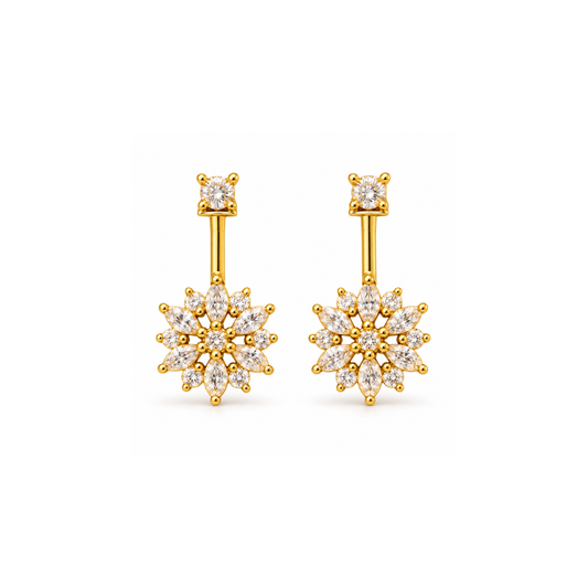Crystal Floral Bloom Golden Bugadi