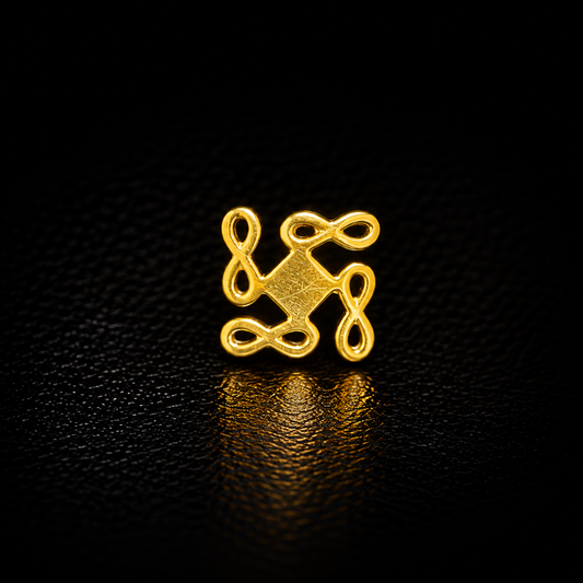 Infinity Golden Silver NosePin