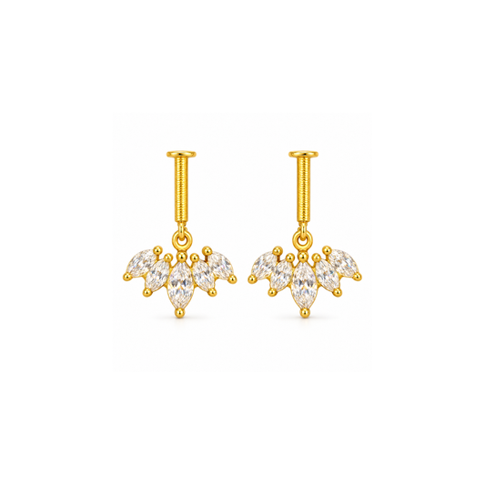Crystal Lotus Drop Golden Bugadi