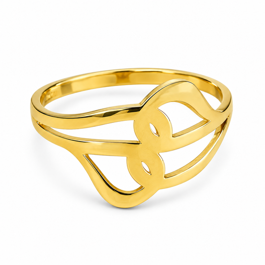 9K Gold Loop Ring Size 16