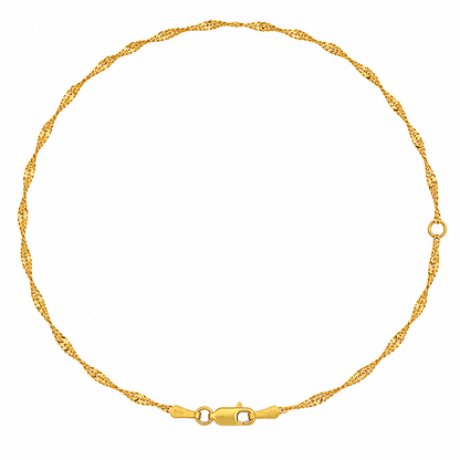 9K Gold Disco Chain 2.380 Gram