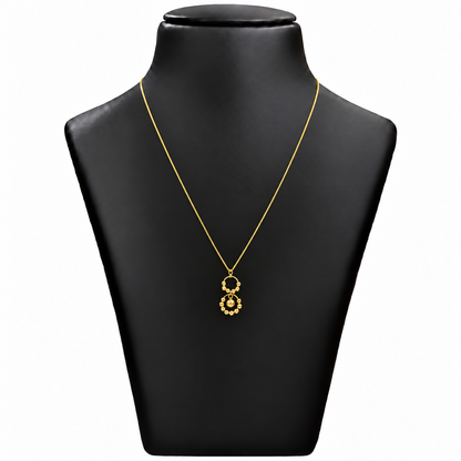 18K Gold Seven Ball Minimal Chain