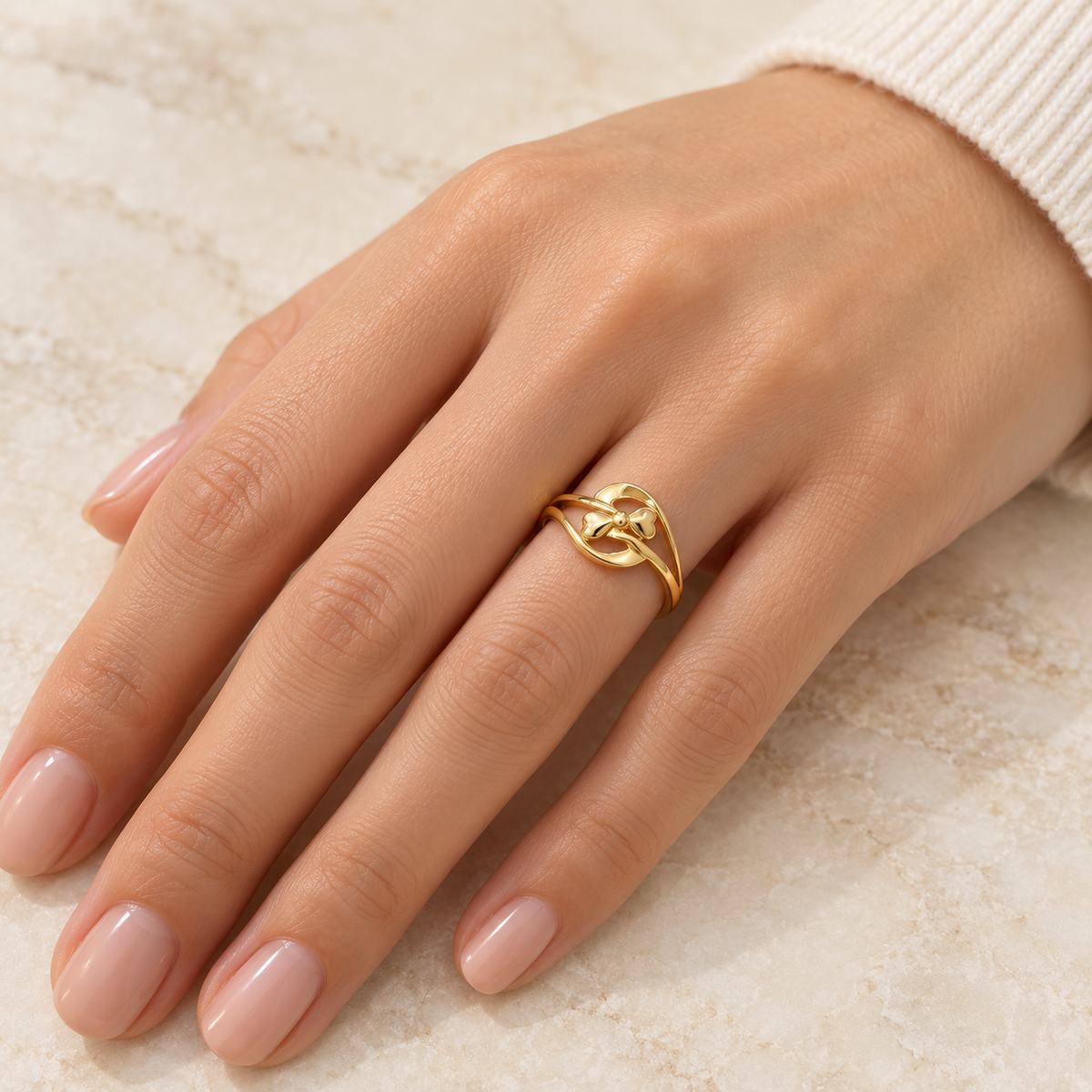 9K Gold Harmony Ring Size 12