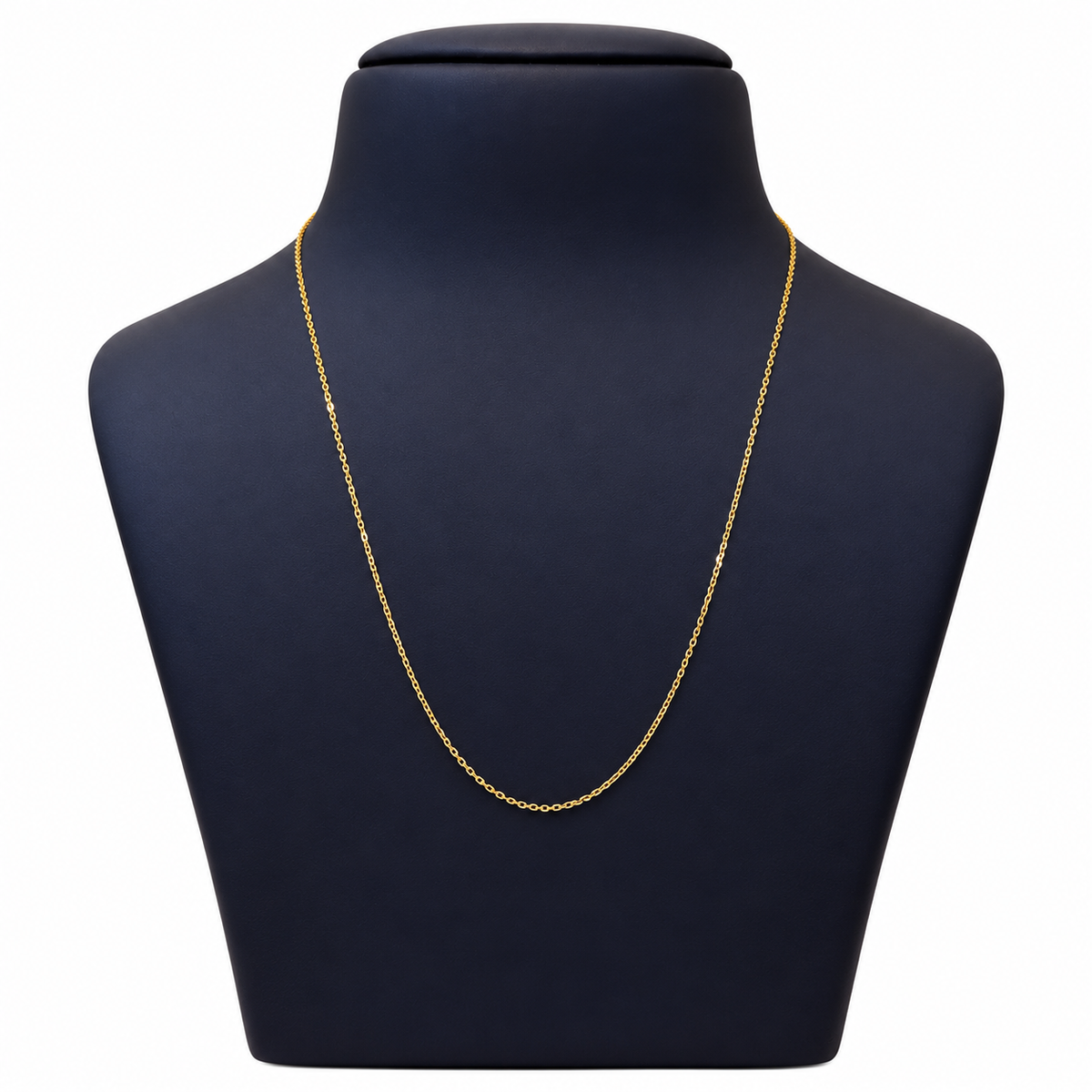 18K Gold Classic Oval Link Chain – 18 Inch